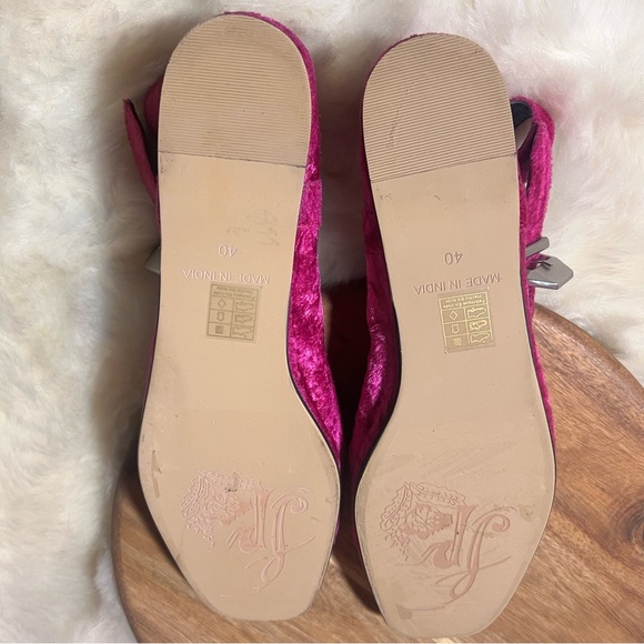Free People Mystic Mary Jane Velvet Flats with Ankle Strap Size EU 40, US 10 - Picture 9 of 12